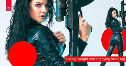 Losing weight while playing laser tag